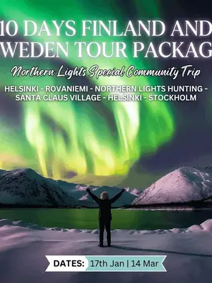 10 Days Finland and Sweden Tour Package: Northern Lights poster