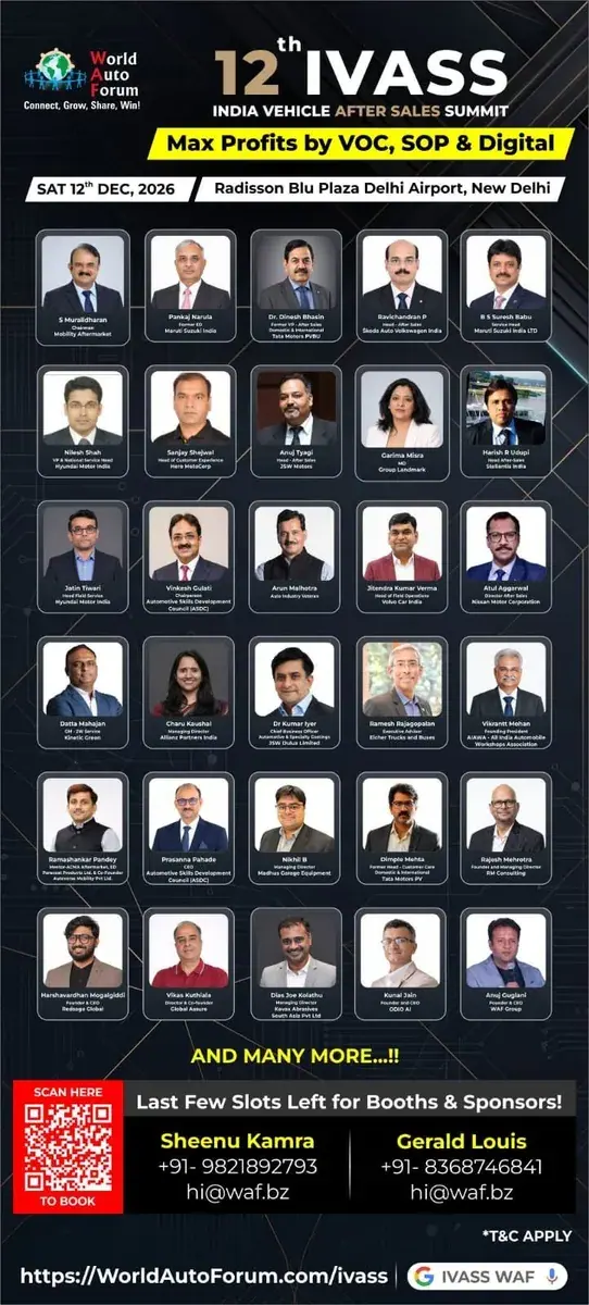 12th IVASS - India Vehicle After Sales Summit poster