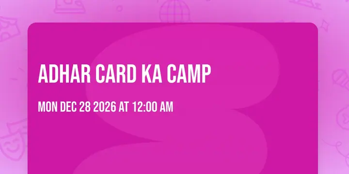 Aadhaar Card Camp poster