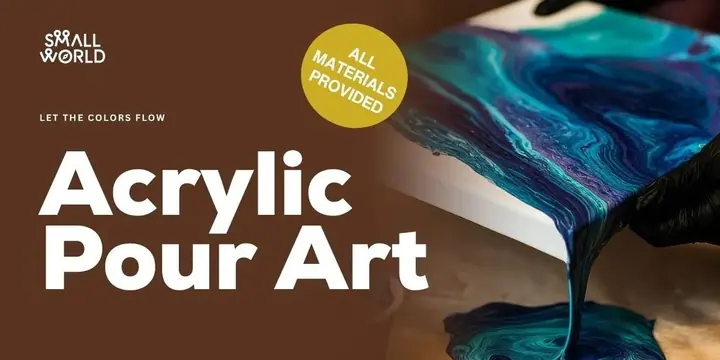 Acrylic Pour Art poster