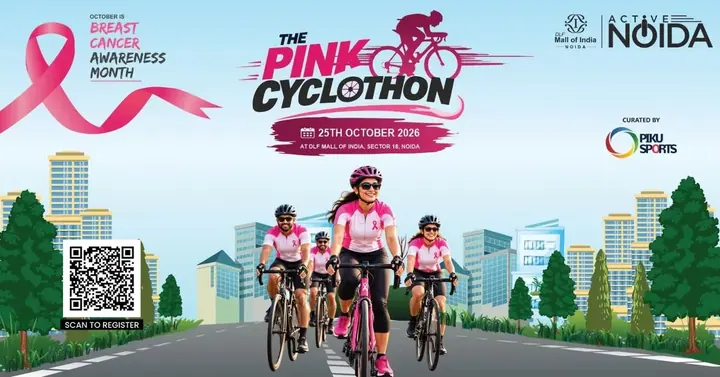 Active Noida The Pink Cyclothon 2026 poster