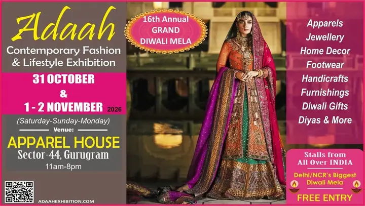 ADAAH 16th Annual Gurgaon Grand Diwali Mela poster