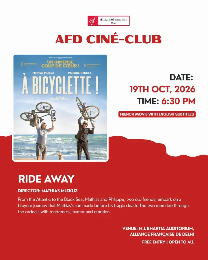 AFD Cine Club: Ride Away (À bicyclette) poster