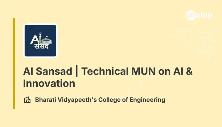 AI Sansad: Technical MUN on AI & Innovation poster