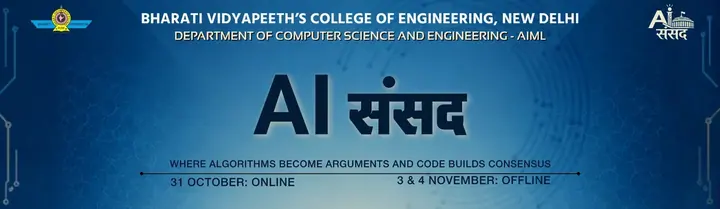 AI Sansad – Technical MUN on AI & Innovation poster
