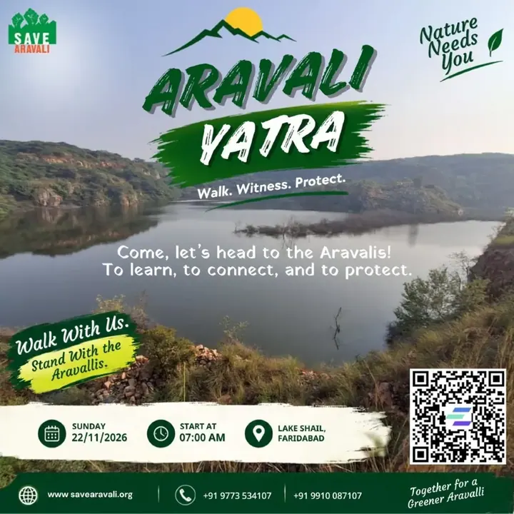 Aravali Yatra Nov 2026 Lake Shail poster
