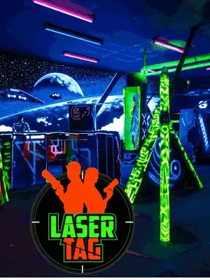Barney's Laser Tag poster