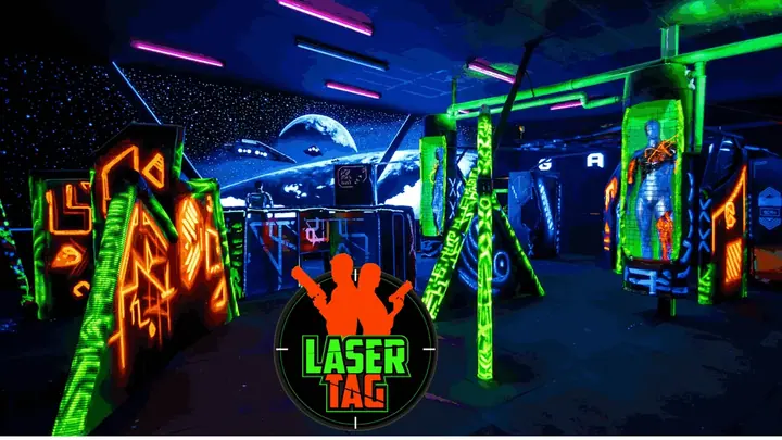 Barney's Laser Tag poster