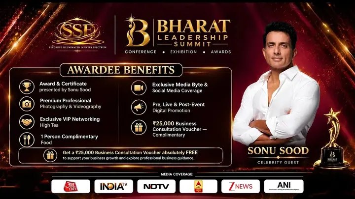 Bharat Leadership Summit 2026 – Celebrity Award Show with Sonu Sood poster