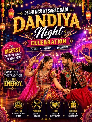 Biggest Dandiya of Delhi NCR poster