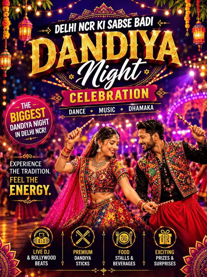 Biggest Dandiya of Delhi NCR poster