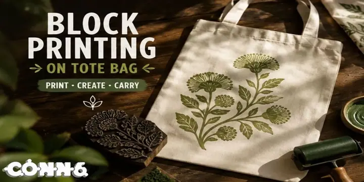 Block Printing on Tote Bag poster