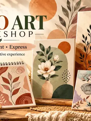 Boho Art Workshop poster