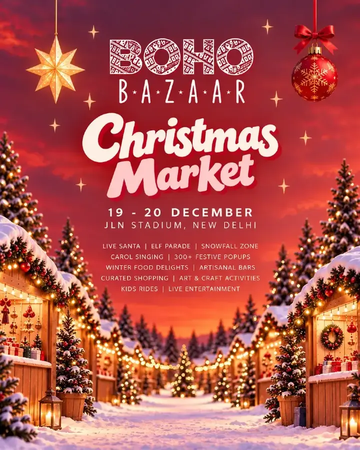 Boho Bazaar Christmas Market 2026 poster