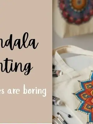 Boho Mandala Tote Painting poster