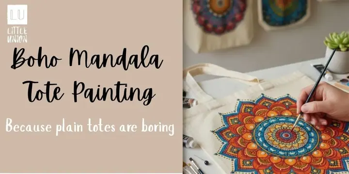 Boho Mandala Tote Painting poster