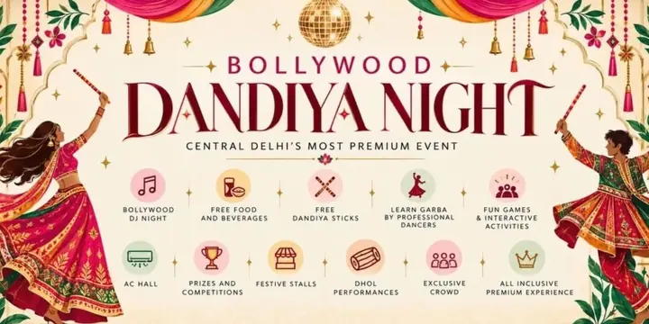 Bollywood Dandiya Night 2026 poster