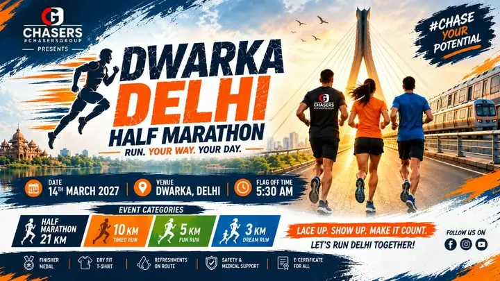 Chase Delhi Half Marathon 2027 poster