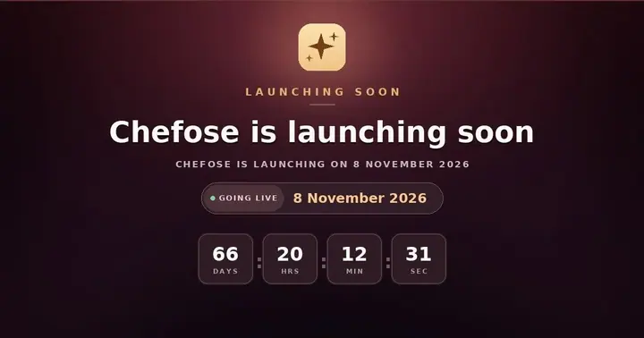 CHEFOSE Launch Event poster