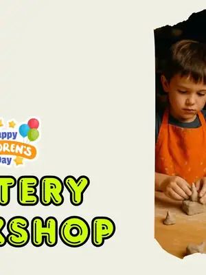Children's Pottery Workshop poster