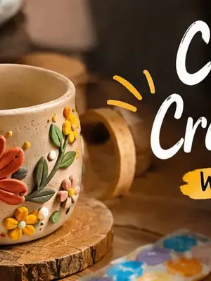 Clay Crafting on Mug poster