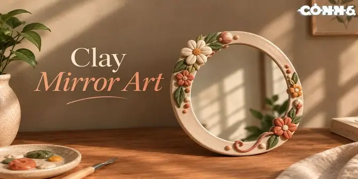 Clay Mirror Art Workshop poster