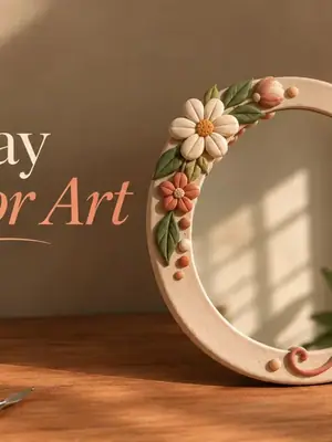 Clay Mirror Art Workshop poster