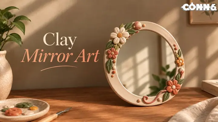 Clay Mirror Art Workshop poster