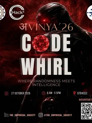 CODEWHIRL | AVINYA'26 poster