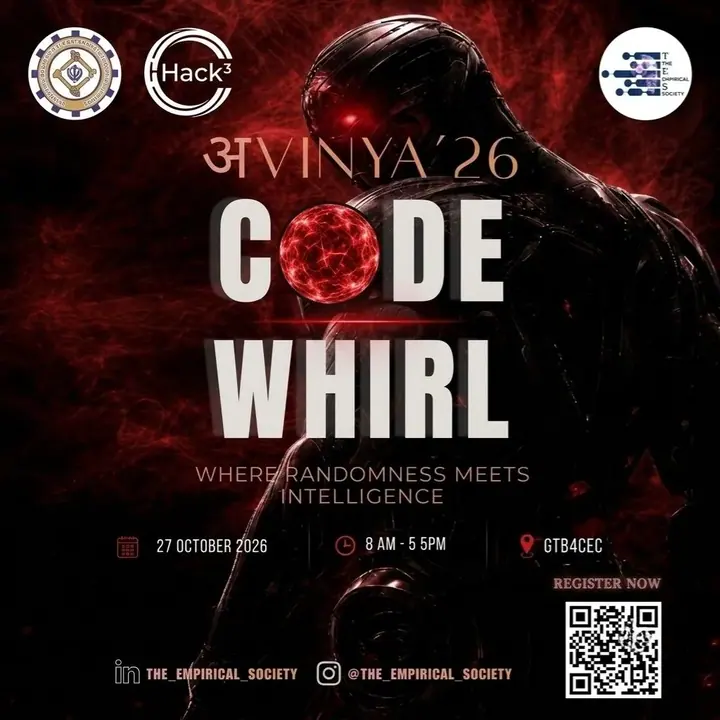CODEWHIRL | AVINYA'26 poster