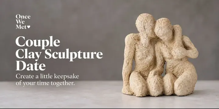 Couple Clay Sculpture Date poster
