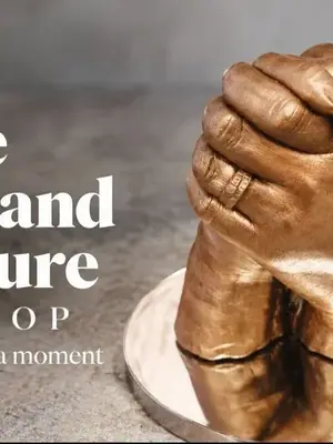 Couple Wax Hand Sculpture poster