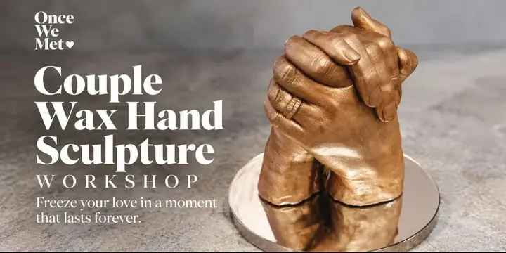 Couple Wax Hand Sculpture poster