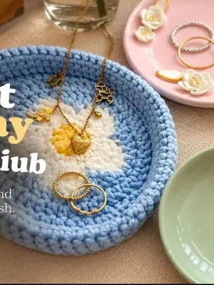 Crochet and Clay Trinket Club poster