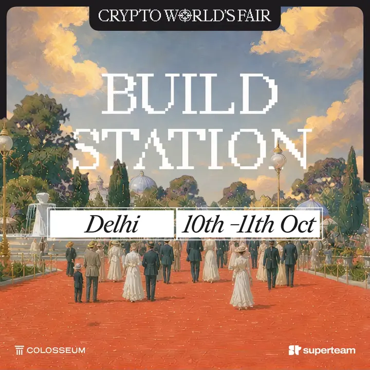 Crypto World's Fair Buildstation, Delhi poster