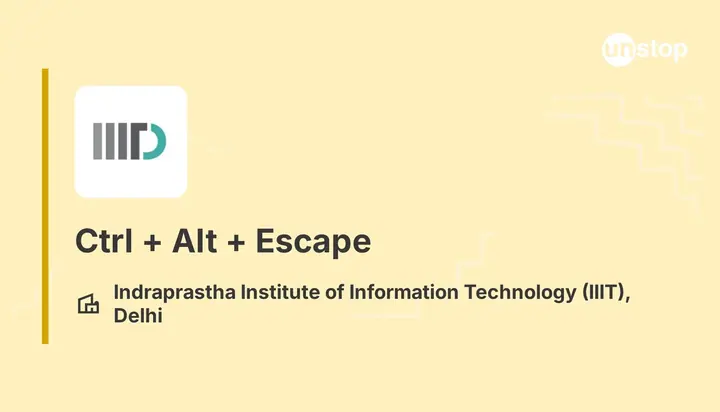 Ctrl + Alt + Escape poster