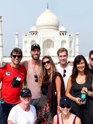 Cycle India and the Taj Mahal poster