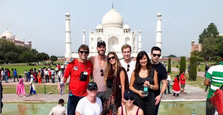 Cycle India and the Taj Mahal poster