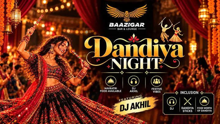 Dandiya Night Baazigar Style poster