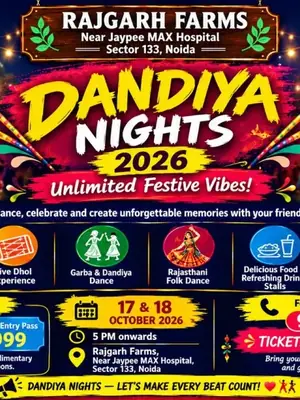 Dandiya Nights 2026 - Rajgarh Farms poster