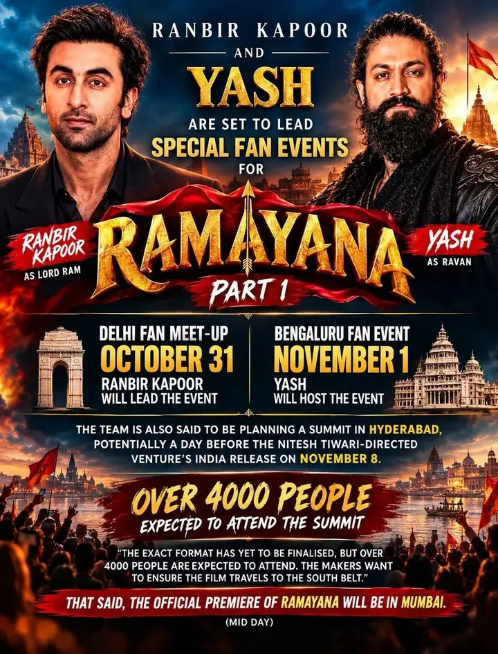 Delhi Fan Meet: Ramayan Movie with Ranbir Kapoor poster