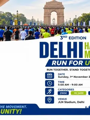 Delhi Half Marathon 2026 poster