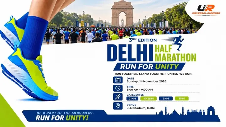 Delhi Half Marathon 2026 poster