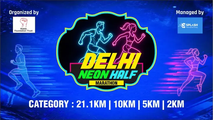 Delhi Neon Half Marathon poster