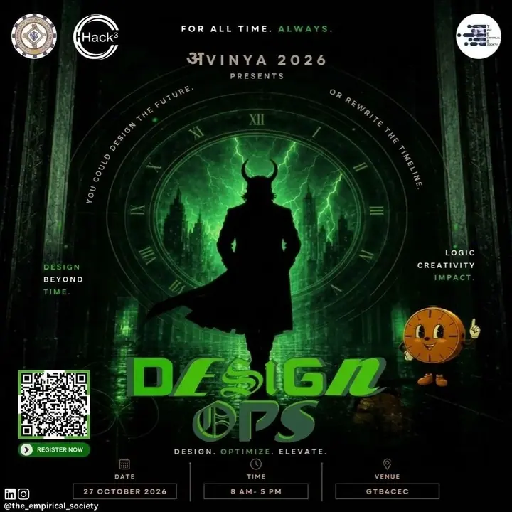 DESIGN OPS | AVINYA'26 poster