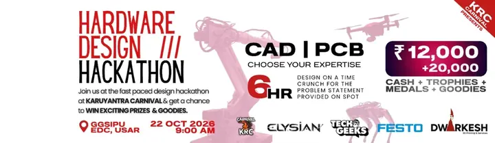 Designathon – CAD & PCB Hackathon poster