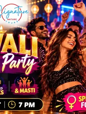 Diwali Dance Party with Unlimited Food, Drinks & Social Meetup poster