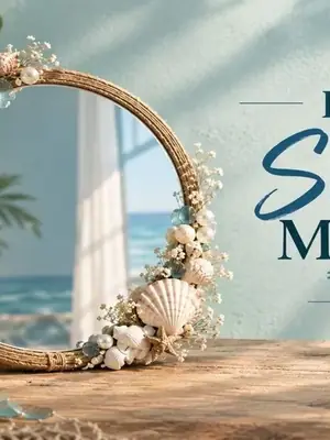 DIY Shell Mirror Workshop poster