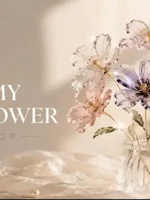 Dreamy Glass Flower poster