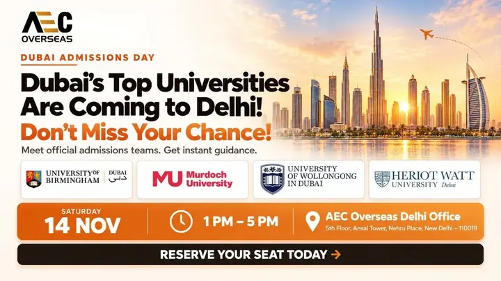 Dubai Admissions Day poster